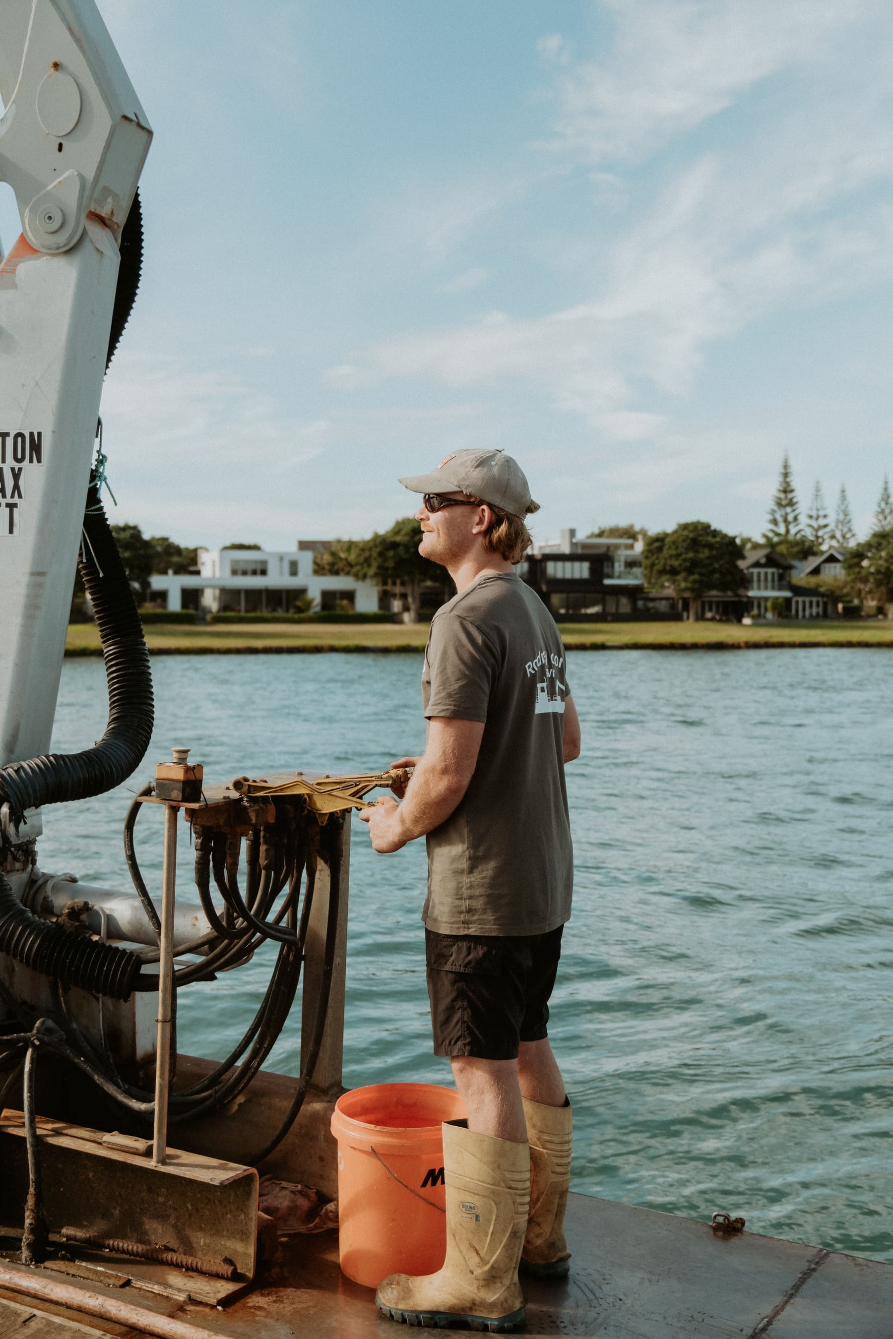 Jack underway on the workboat