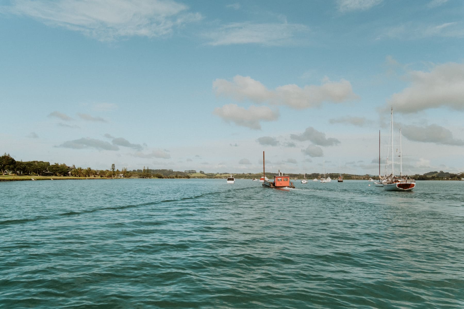 Mahurangi harbour scenery from the water
